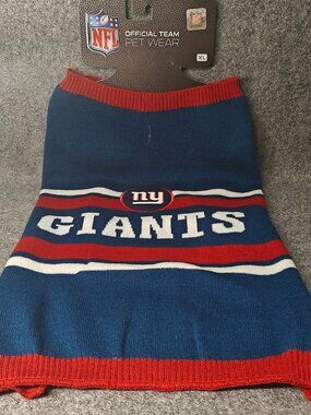 NFL New York Giants Pet Sweater XL Official Team Wear NEW
